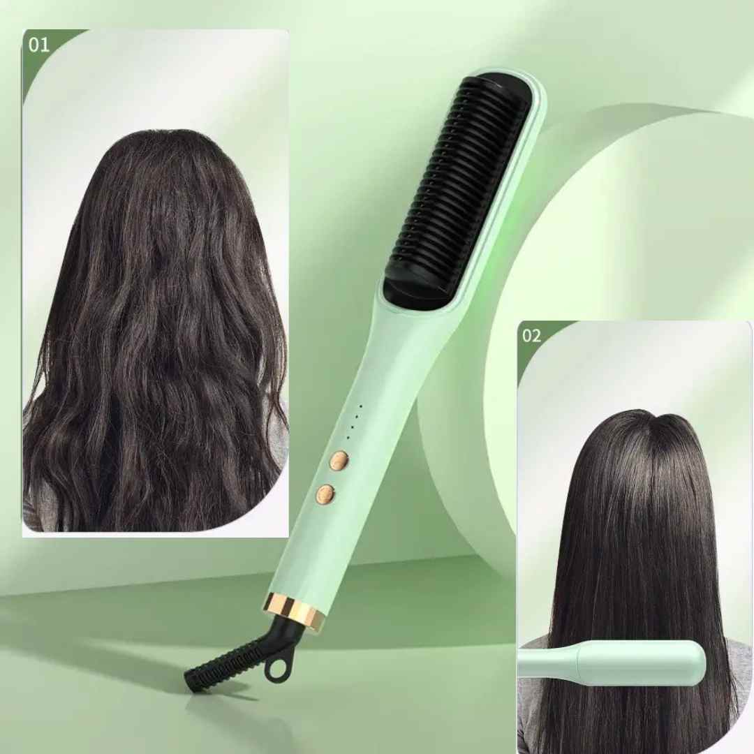 Cepillo Alisador Electrico 2 en 1